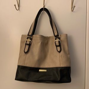 NEW Christian Siriano Black and Tan tote bag